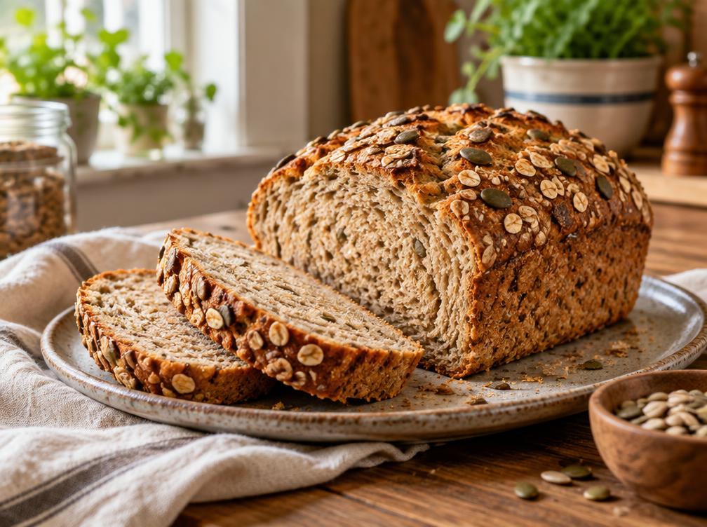 Pan de avena y semillas